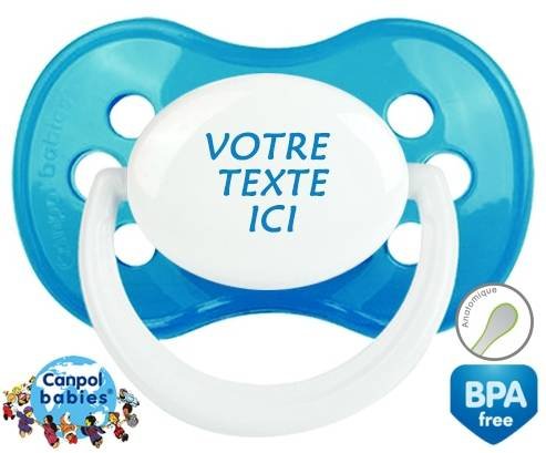 Sucette Cyan classique anatomique en couleurs