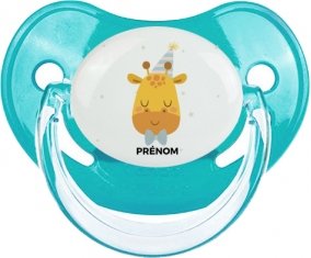 Tetine Girafe anniversaire + prénom embout Physiologique personnalisée