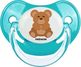 Tetine Ours + prénom embout Physiologique personnalisée