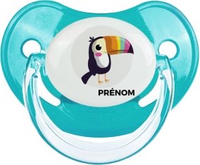 Toucan + prénom : Sucette Physiologique personnalisée