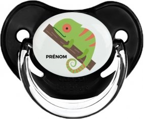 Camelion + prénom : Sucette Noir classique embout physiologique