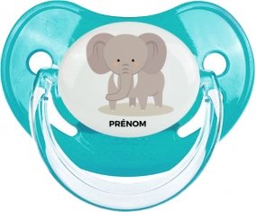 Tetine Éléphant style 5 + prénom embout Physiologique personnalisée