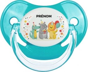 Fête d'anniversaire + prénom : Tétine Physiologique personnalisée