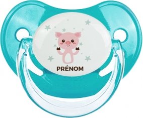 Cochon + prénom : Sucette Physiologique personnalisée