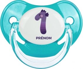 un an anniversaire style 1 + prénom : Sucette Bleue classique embout physiologique