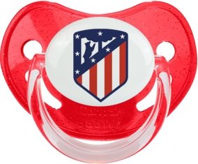 Club Atlético de Madrid : Sucette Rouge à paillette embout physiologique