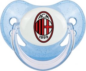 Ac Milan : Sucette Bleue à paillette embout physiologique