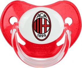 Ac Milan : Sucette Rouge à paillette embout physiologique