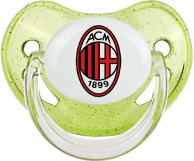 Ac Milan : Sucette Vert à paillette embout physiologique