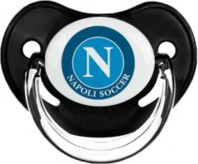 Napoli Soccer : Sucette Noir classique embout physiologique