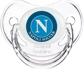 Napoli Soccer : Sucette Transparent classique embout physiologique