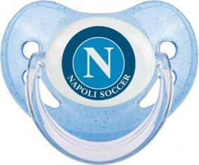 Napoli Soccer : Sucette Bleue à paillette embout physiologique