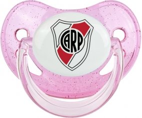 Club Atlético River Plate : Sucette Rose à paillette embout physiologique