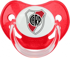 Club Atlético River Plate : Sucette Rouge à paillette embout physiologique