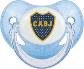 Club Atlético Boca Juniors : Sucette Bleue à paillette embout physiologique