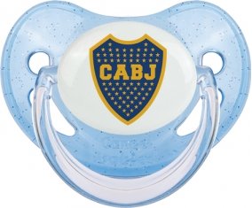 Club Atlético Boca Juniors : Sucette Bleue à paillette embout physiologique