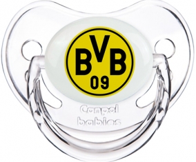 BV 09 Borussia Dortmund : Sucette Transparent classique embout physiologique