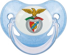 Benfica Lisbonne : Sucette Bleue à paillette embout physiologique