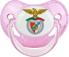 Benfica Lisbonne : Sucette Rose à paillette embout physiologique