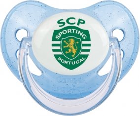 Sporting Clube de Portugal : Sucette Bleue à paillette embout physiologique