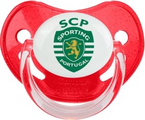 Sporting Clube de Portugal : Sucette Rouge à paillette embout physiologique