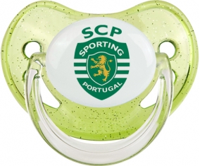 Sporting Clube de Portugal : Sucette Vert à paillette embout physiologique