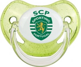 Sporting Clube de Portugal : Sucette Vert à paillette embout physiologique