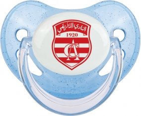 Club Africain : Sucette Bleue à paillette embout physiologique