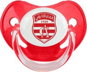 Club Africain : Sucette Rouge à paillette embout physiologique