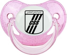 Club sportif sfaxien : Sucette Rose à paillette embout physiologique