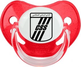 Club sportif sfaxien : Sucette Rouge à paillette embout physiologique