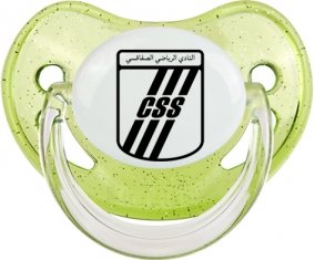 Club sportif sfaxien : Sucette Vert à paillette embout physiologique