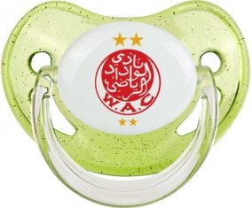 Wydad Athletic Club : Sucette Vert à paillette embout physiologique