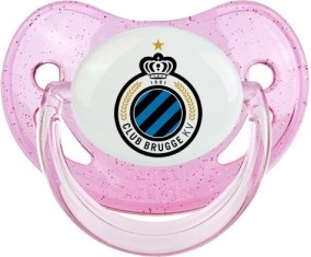 Club Brugge KV : Sucette Rose à paillette embout physiologique