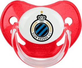 Club Brugge KV : Sucette Rouge à paillette embout physiologique
