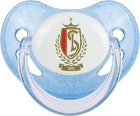 STANDARD DE LIEGE : Sucette Bleue à paillette embout physiologique