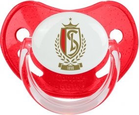STANDARD DE LIEGE : Sucette Rouge à paillette embout physiologique
