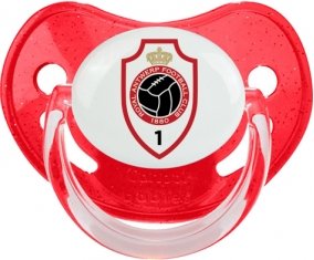 Royal Antwerp FC : Sucette Rouge à paillette embout physiologique