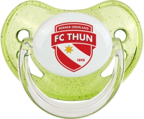 FC Thoune : Sucette Vert à paillette embout physiologique