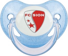 FC Sion : Sucette Bleue à paillette embout physiologique