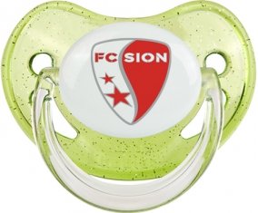 FC Sion : Sucette Vert à paillette embout physiologique