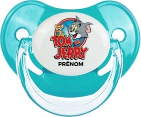 Tom & Jerry + prénom : Sucette Bleue classique embout physiologique