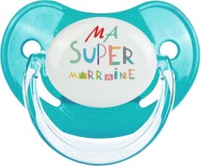 Ma super marraine : Sucette Bleue classique embout physiologique