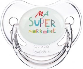 Ma super marraine : Sucette Transparent classique embout physiologique