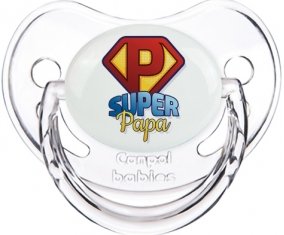 Super Papa : Sucette Transparent classique embout physiologique