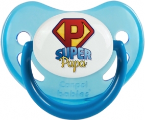 Super Papa : Sucette Bleue phosphorescente embout physiologique