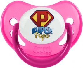 Super Papa : Sucette Rose phosphorescente embout physiologique