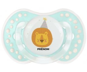 Lion anniversaire + prénom : 0/6 mois - Retro-turquoise-lagon classique embout Lovi Dynamic
