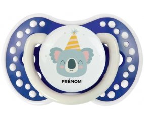 Koala anniversaire + prénom : 0/6 mois - Bleu-marine phosphorescente embout Lovi Dynamic