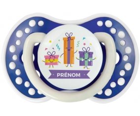 Cadeaux anniversaire style 1 + prénom : 0/6 mois - Bleu-marine phosphorescente embout Lovi Dynamic
